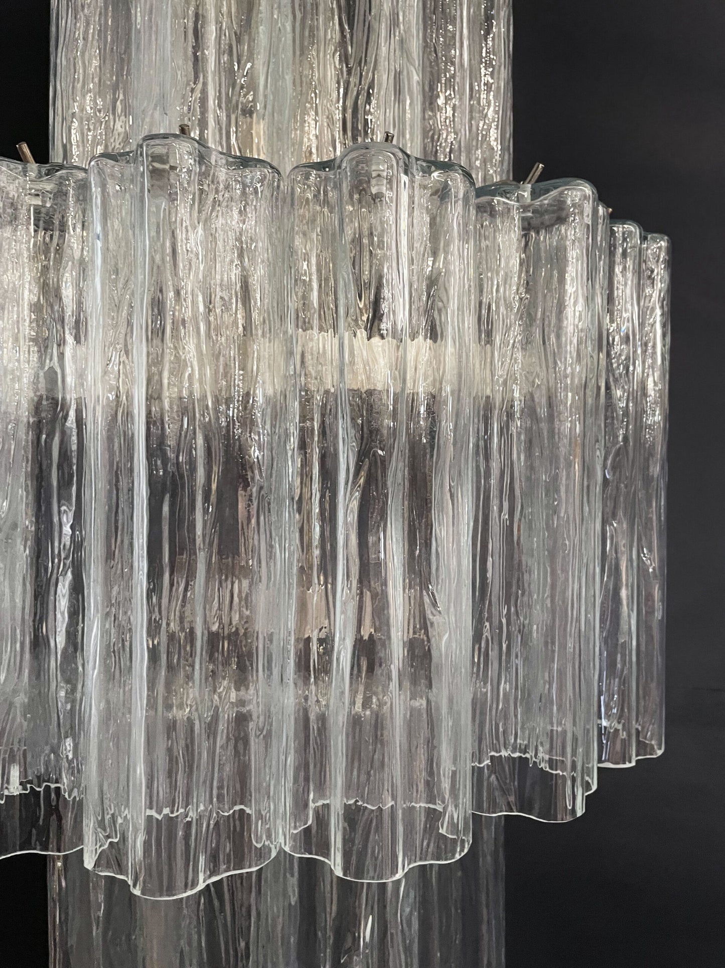 Murano Vegglampe | 18 Klare Prismeglass | 1 par