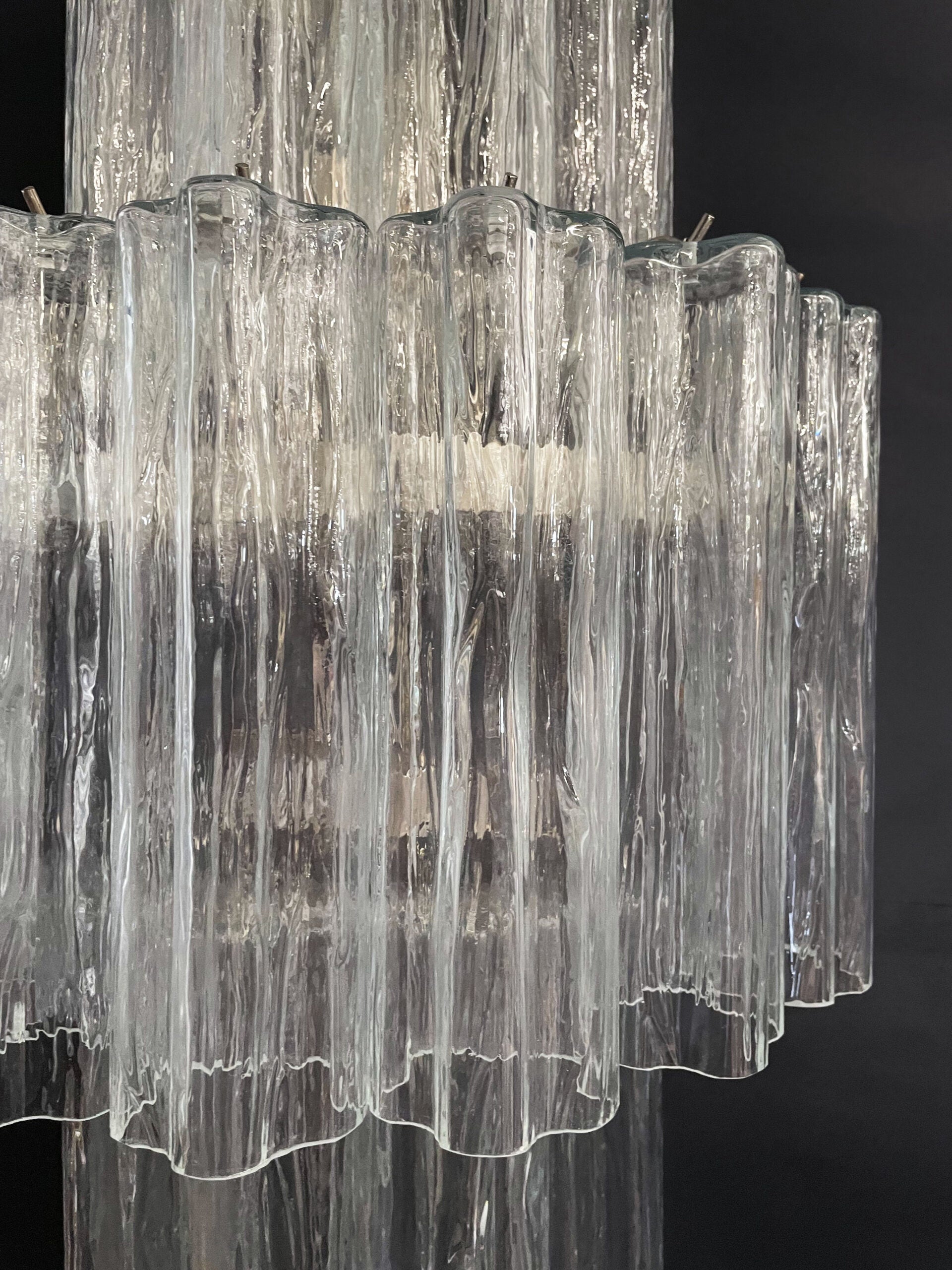 Murano Vegglampe | 18 Klare Prismeglass | 1 par