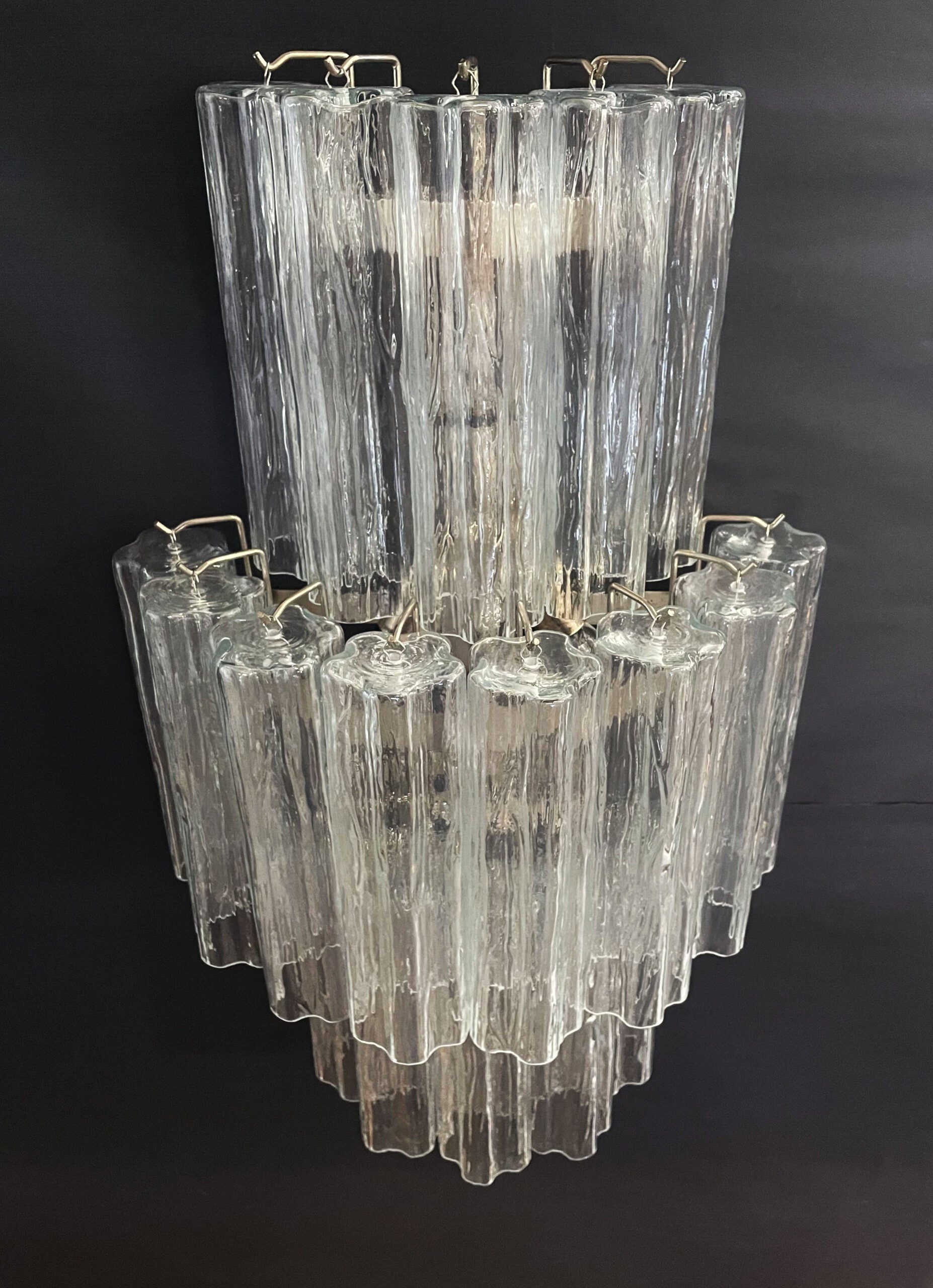 Murano Vegglampe – 18 Klare Prismeglass – 2 stk – detalj 2 – Murano Classics