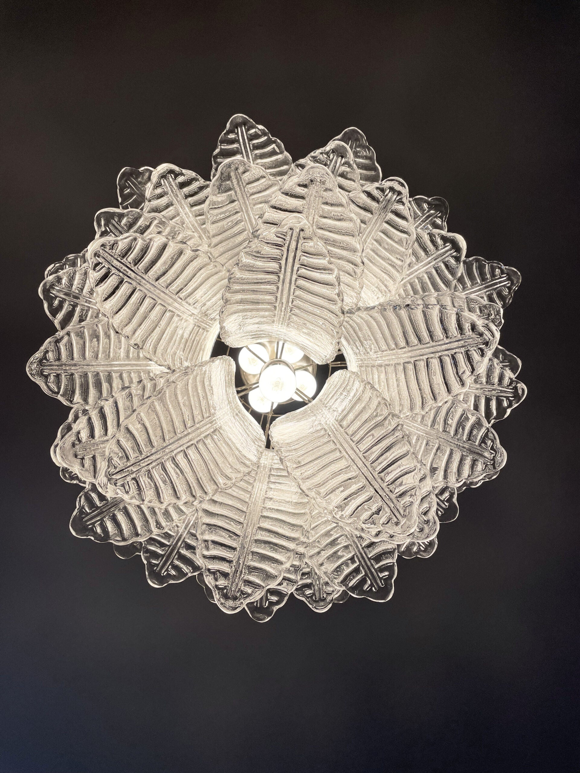 Murano Lysekrone – 41 Klare Felciglass – detalj 1 – Murano Classics