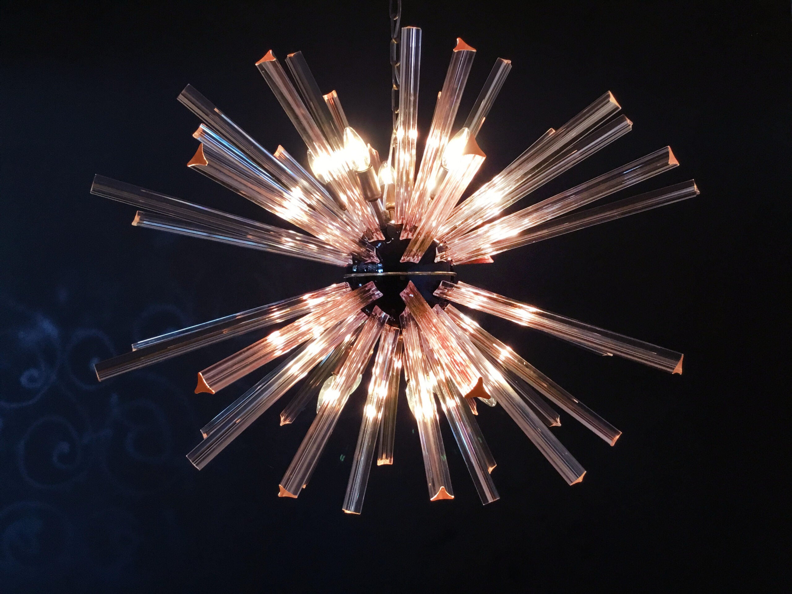 Murano Lysekrone – 50 Rosa Sputnik – detalj 6 – Murano Classics