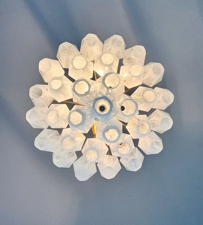 Murano Lysekrone | Alabaster hvit Hvite Alabaster Gull Poliedriglass