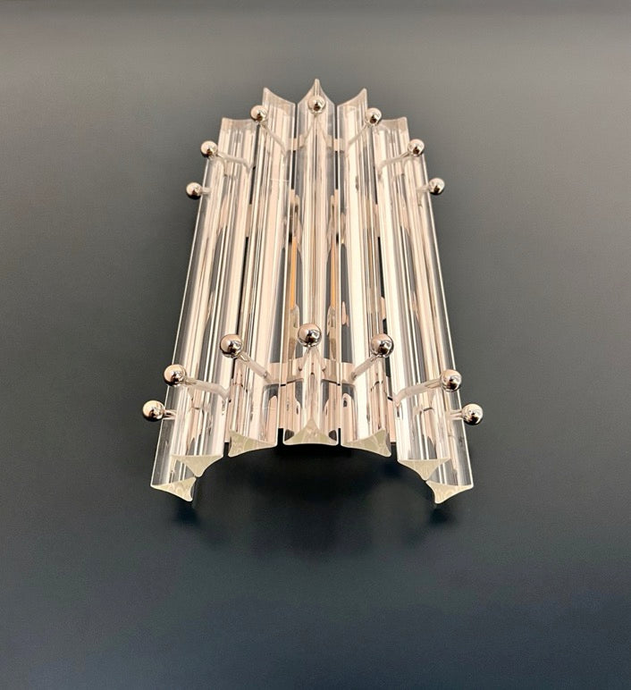 Murano Vegglampe – 7 Klare Prismeglass – 2 stk – detalj 9 – Murano Classics