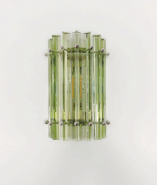 Murano Vegglampe – 7 Grønne Prismeglass – 2 stk – detalj 11 – Murano Classics