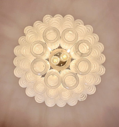 Murano Lysekrone | 48 Hvite Alabaster Rørglass