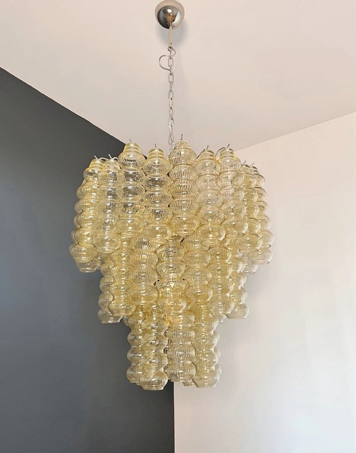 Murano Lysekrone – 48 Gule Glassrør – detalj 9 – Murano Classics