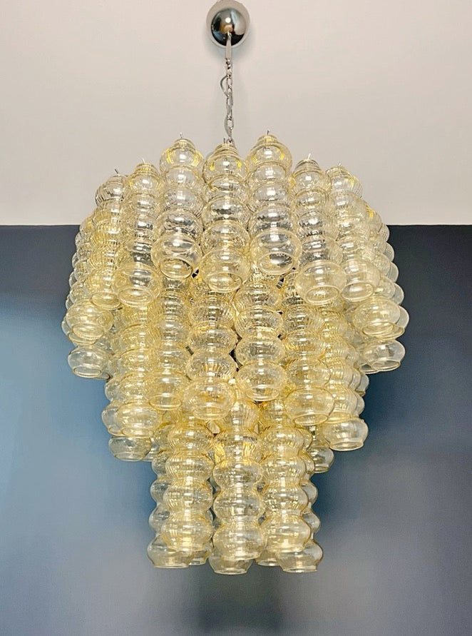 Murano Lysekrone – 48 Gule Glassrør – detalj 7 – Murano Classics