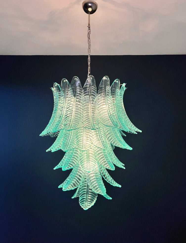 Murano Lysekrone – 52 Turkise Felciglass – detalj 8 – Murano Classics