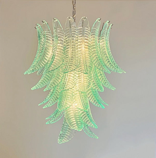 Murano Lysekrone – 52 Turkise Felciglass – detalj 4 – Murano Classics