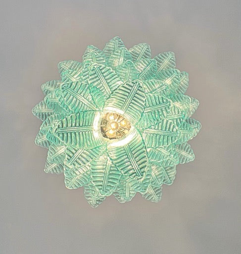 Murano Lysekrone – 52 Turkise Felciglass – detalj 1 – Murano Classics