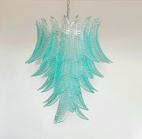Murano Lysekrone – 52 Turkise Felciglass – detalj 10 – Murano Classics