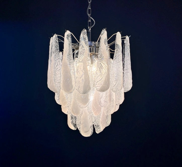 Murano Lysekrone – 41 Lattimo Dråpeglass – detalj 8 – Murano Classics