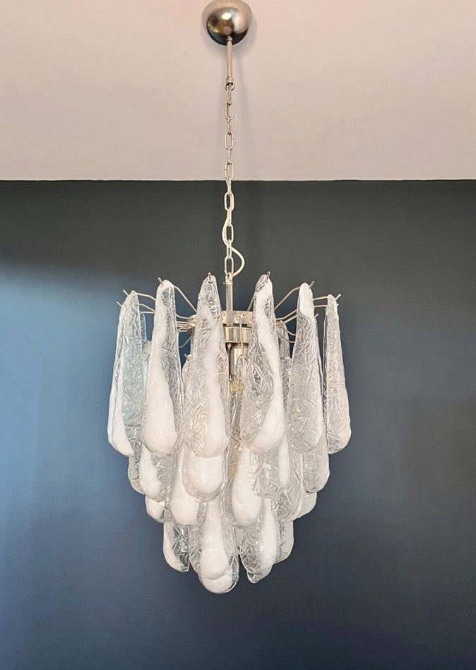 Murano Lysekrone – 41 Lattimo Dråpeglass – detalj 11 – Murano Classics