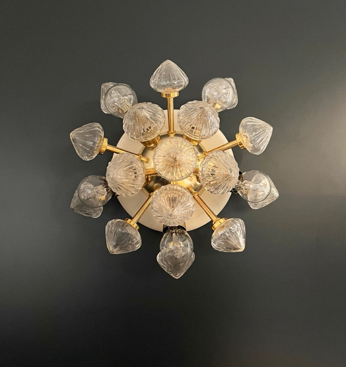 Murano Vegglampe – 16 Klare Hvite Sputnik – 2 stk – detalj 8 – Murano Classics