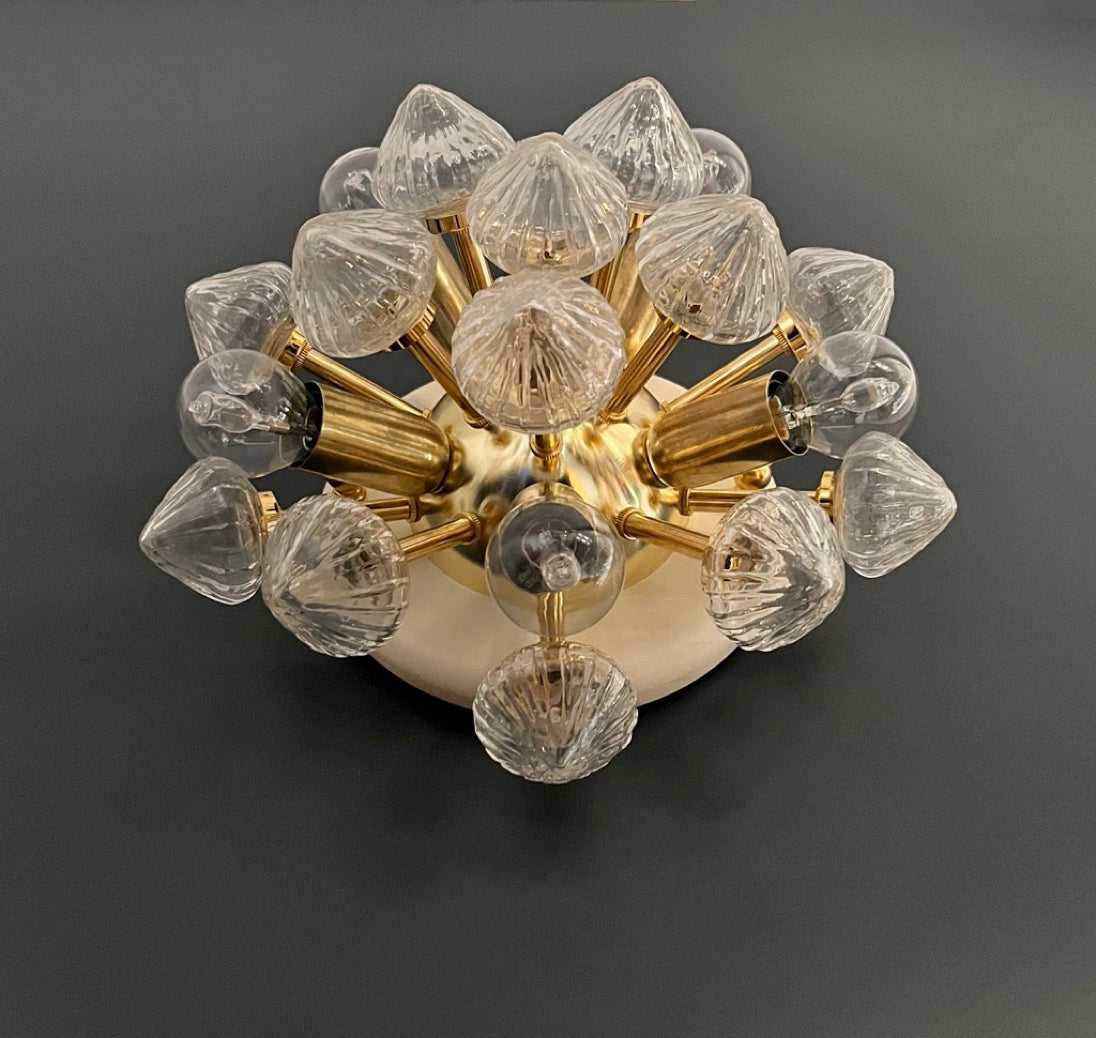 Murano Vegglampe – 16 Klare Hvite Sputnik – 2 stk – detalj 7 – Murano Classics