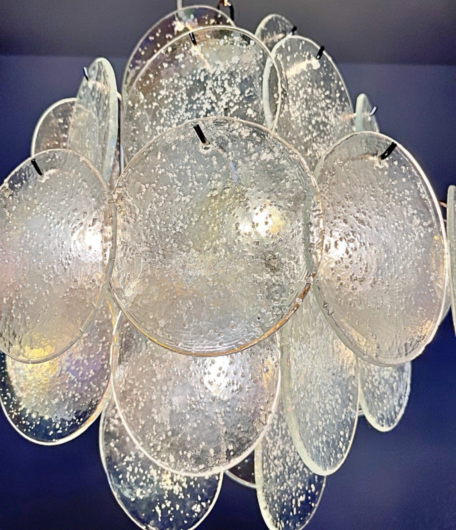 Murano Lysekrone – 36 Iris Diskglass – detalj 2 – Murano Classics