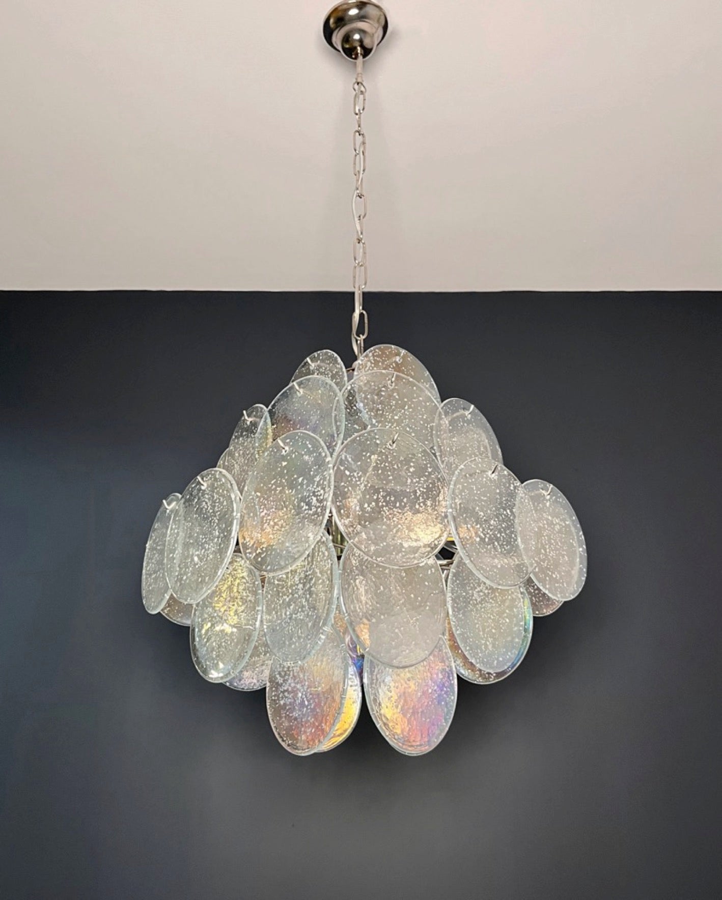 Murano Lysekrone – 36 Iris Diskglass – Murano Classics