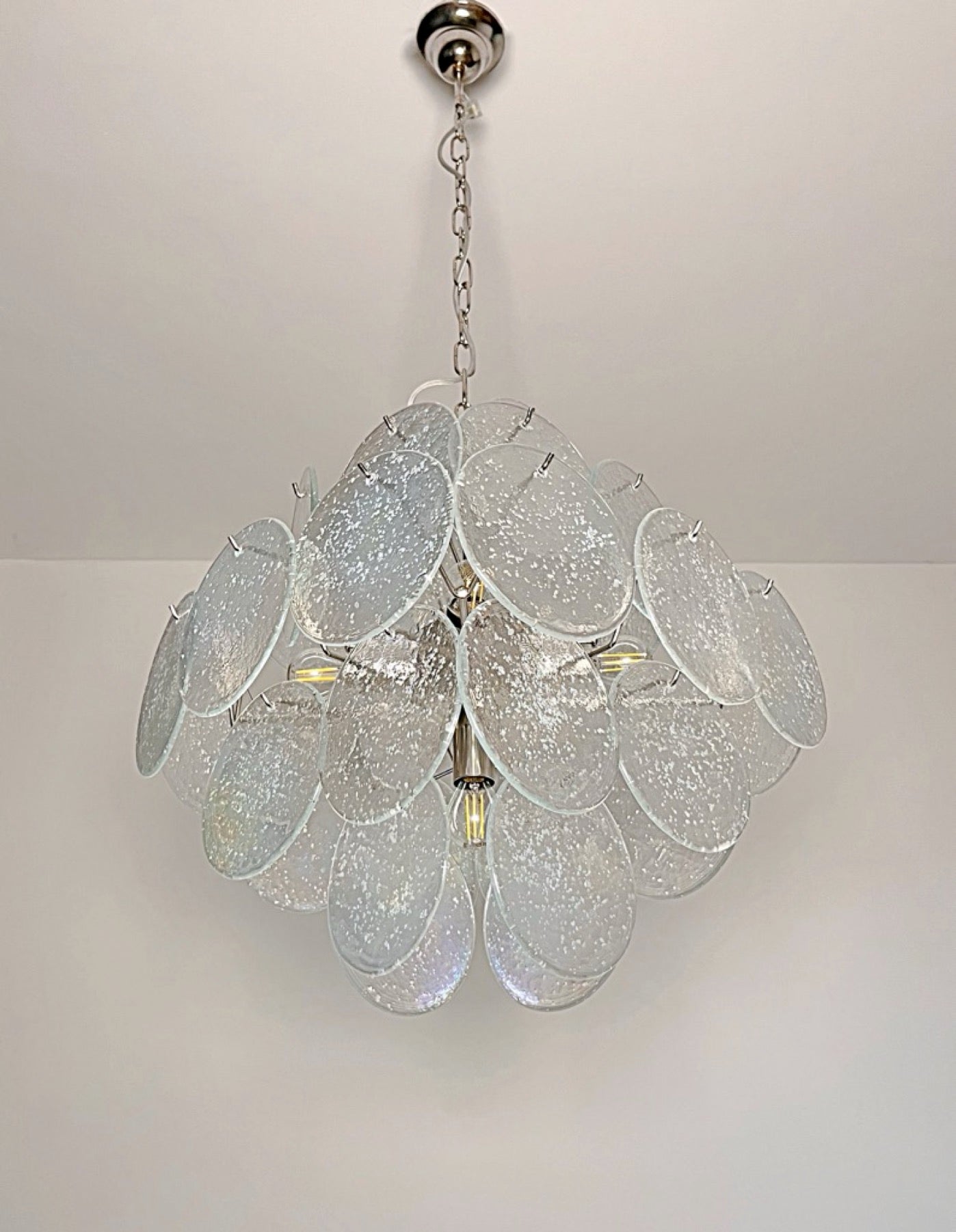 Murano Lysekrone – 36 Iris Diskglass – detalj 10 – Murano Classics