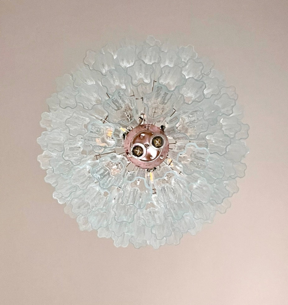 Murano Lysekrone – 80 Klare Glassrør – detalj 1 – Murano Classics