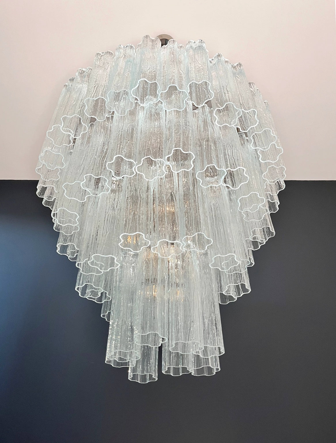 Murano Lysekrone – 80 Klare Glassrør – detalj 10 – Murano Classics