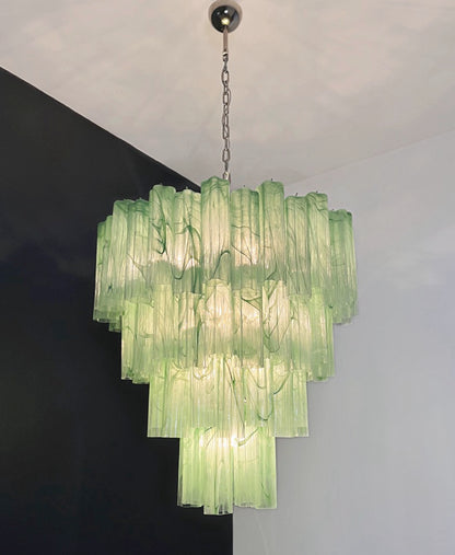 Murano Lysekrone | 80 Grønne Alabaster Rørglass