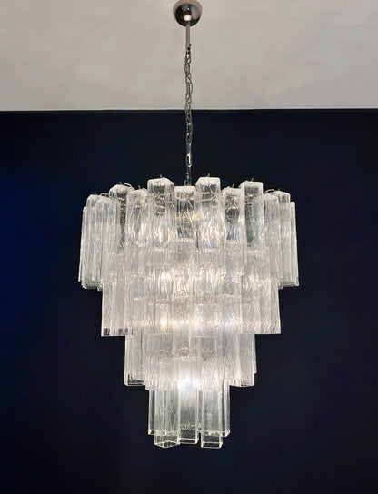 Murano Lysekrone | 80 Klare Rørglass