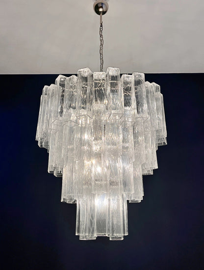 Murano Lysekrone | 80 Klare Rørglass