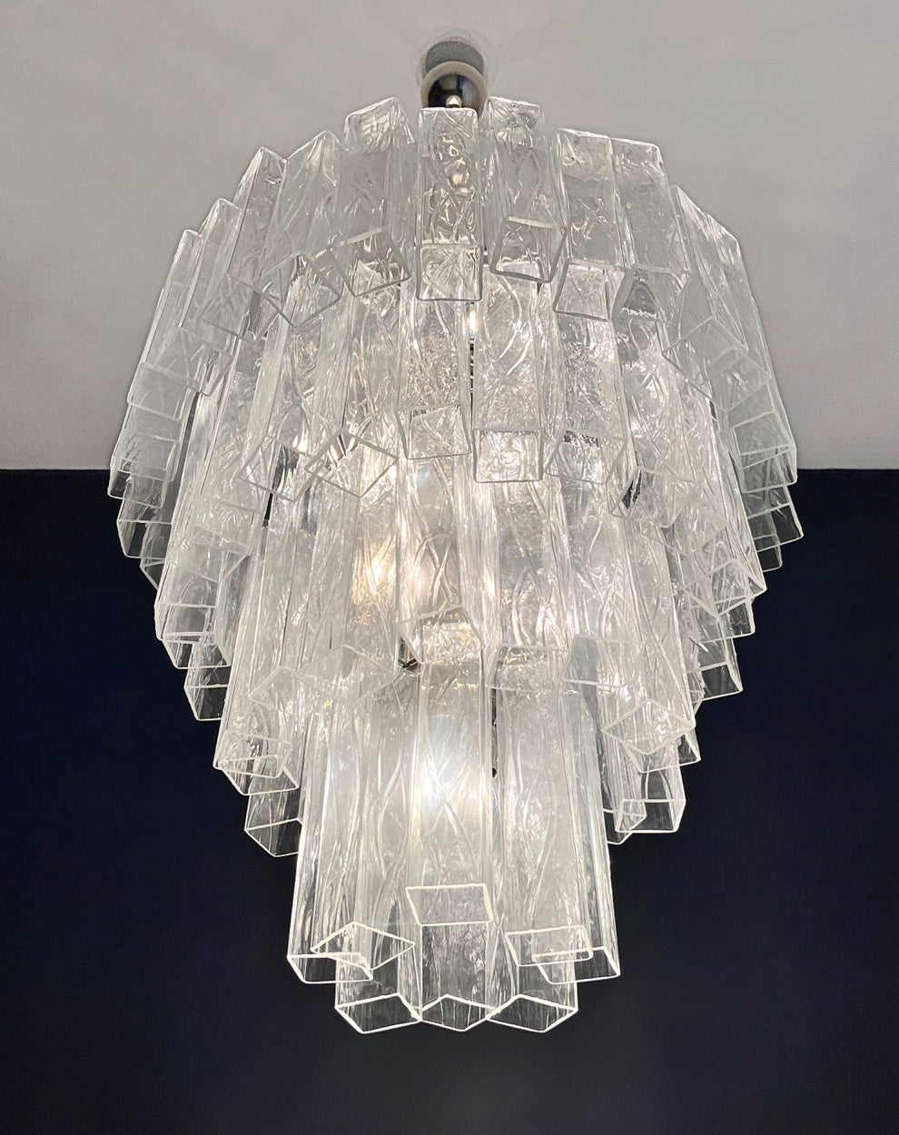 Murano Lysekrone | 80 Klare Rørglass