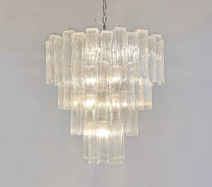 Murano Lysekrone | 80 Klare Rørglass