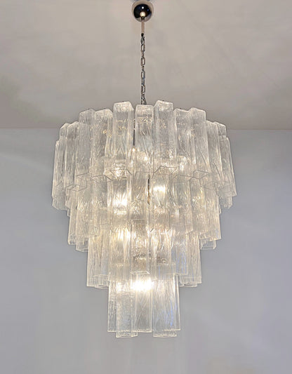 Murano Lysekrone | 80 Klare Rørglass