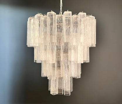 Murano Lysekrone | 80 Klare Rørglass