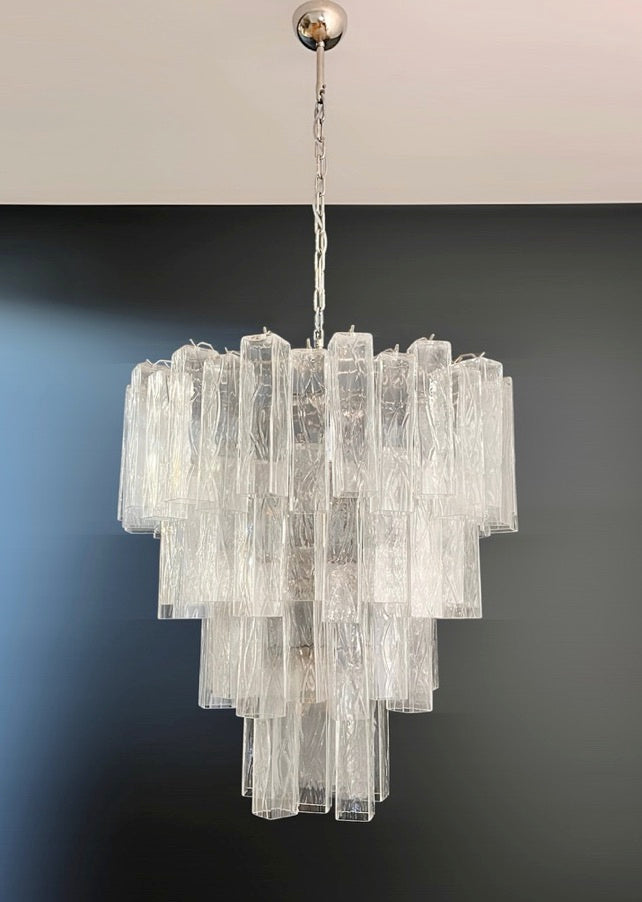 Murano Lysekrone | 80 Klare Rørglass