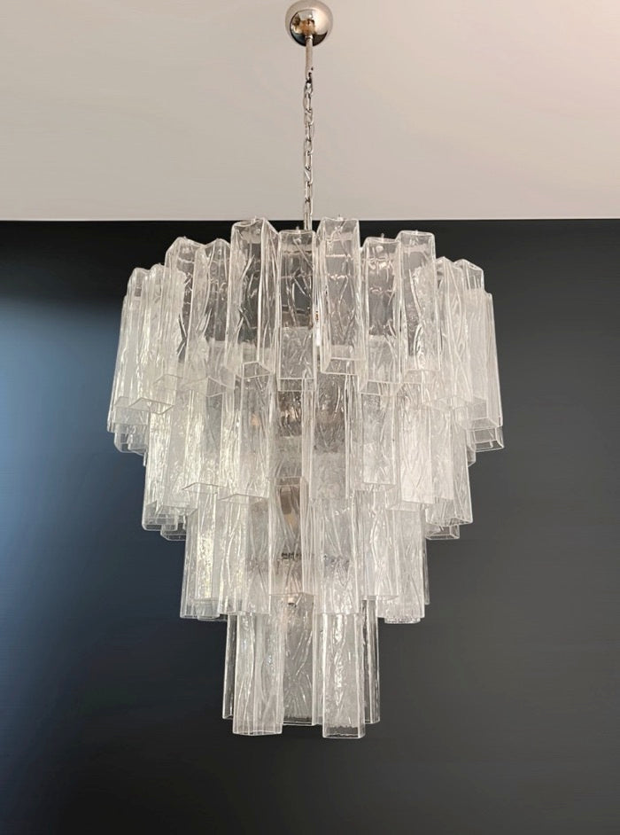 Murano Lysekrone | 80 Klare Rørglass