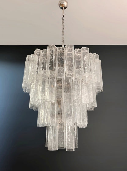 Murano Lysekrone | 80 Klare Rørglass