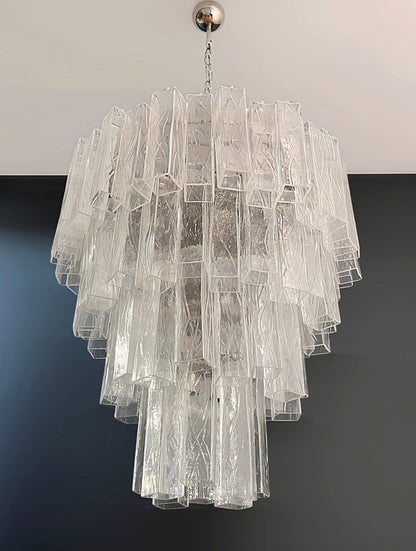 Murano Lysekrone | 80 Klare Rørglass