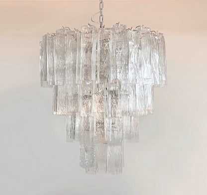 Murano Lysekrone | 80 Klare Rørglass