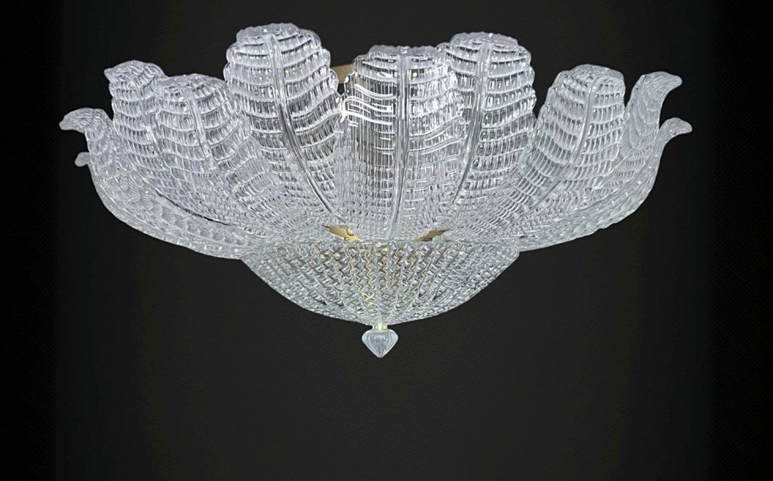 Rare Flower Ceiling Lamp – Murano Art Glass