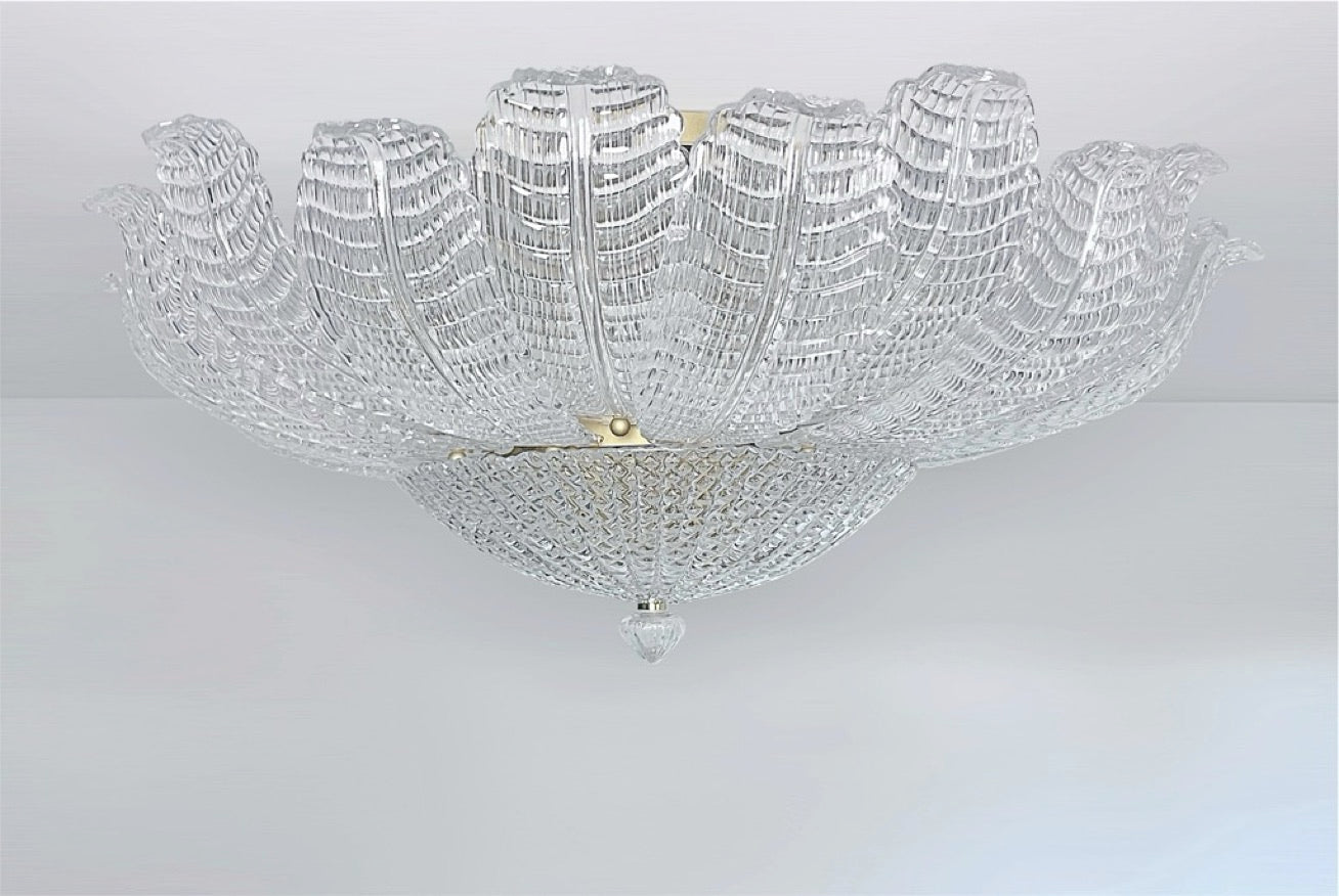 Rare Flower Ceiling Lamp – Murano Art Glass