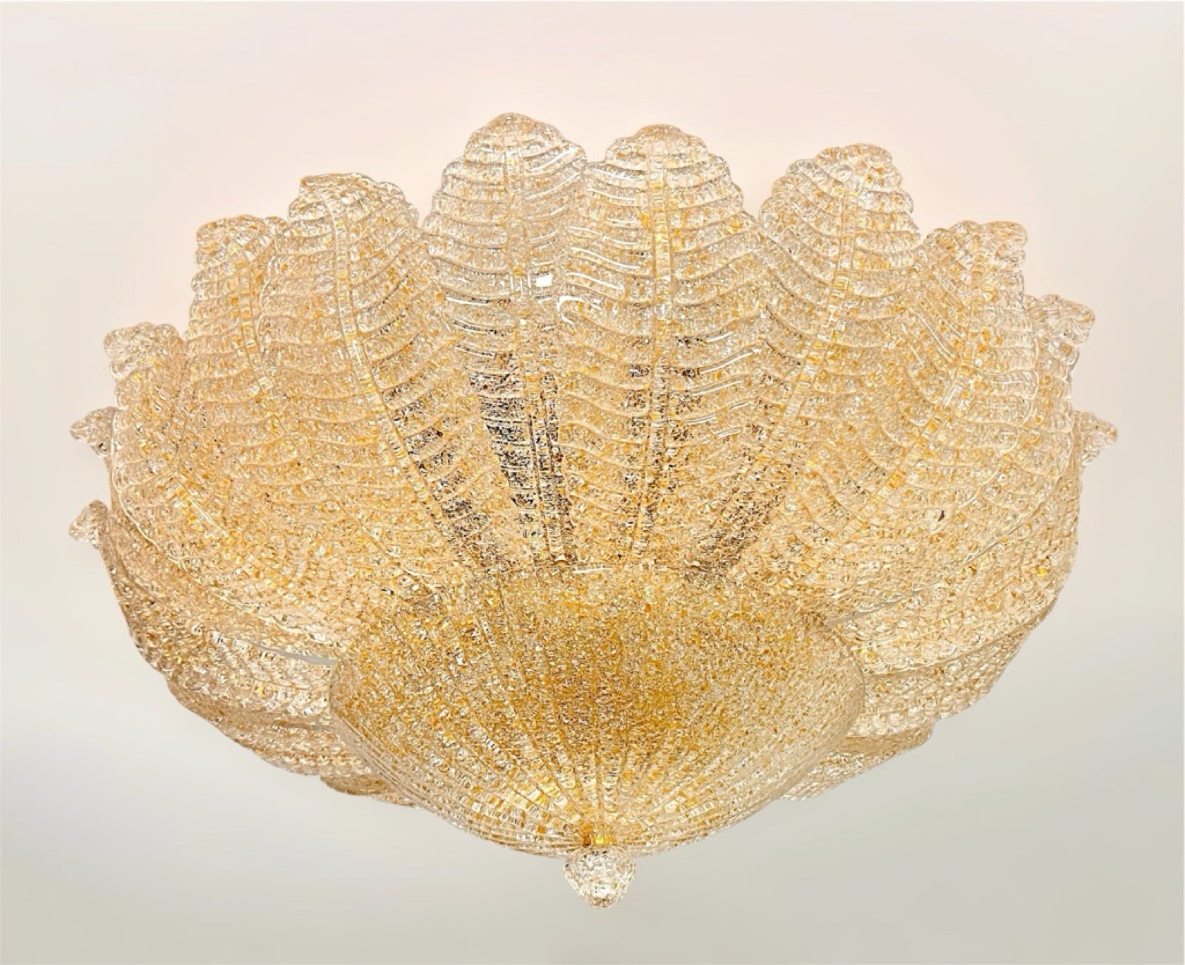 Flower Ceiling Lamp – Murano Art Glass – golden powder