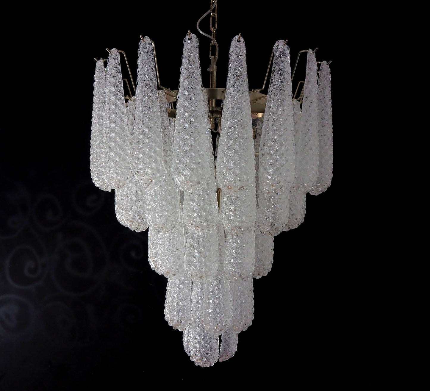 Murano Chandelier | 52 Clear Dropper glasses