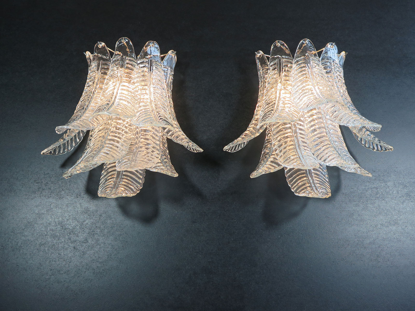 Murano Vegglampe – 10 Klare Felciglass – 2 stk – detalj 3 – Murano Classics