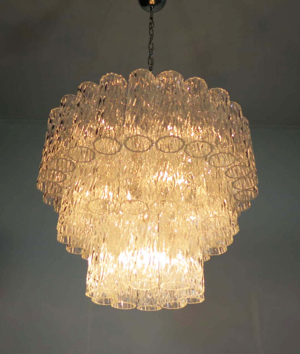 Murano Lysekrone – 52 Klare Glassrør – detalj 9 – Murano Classics