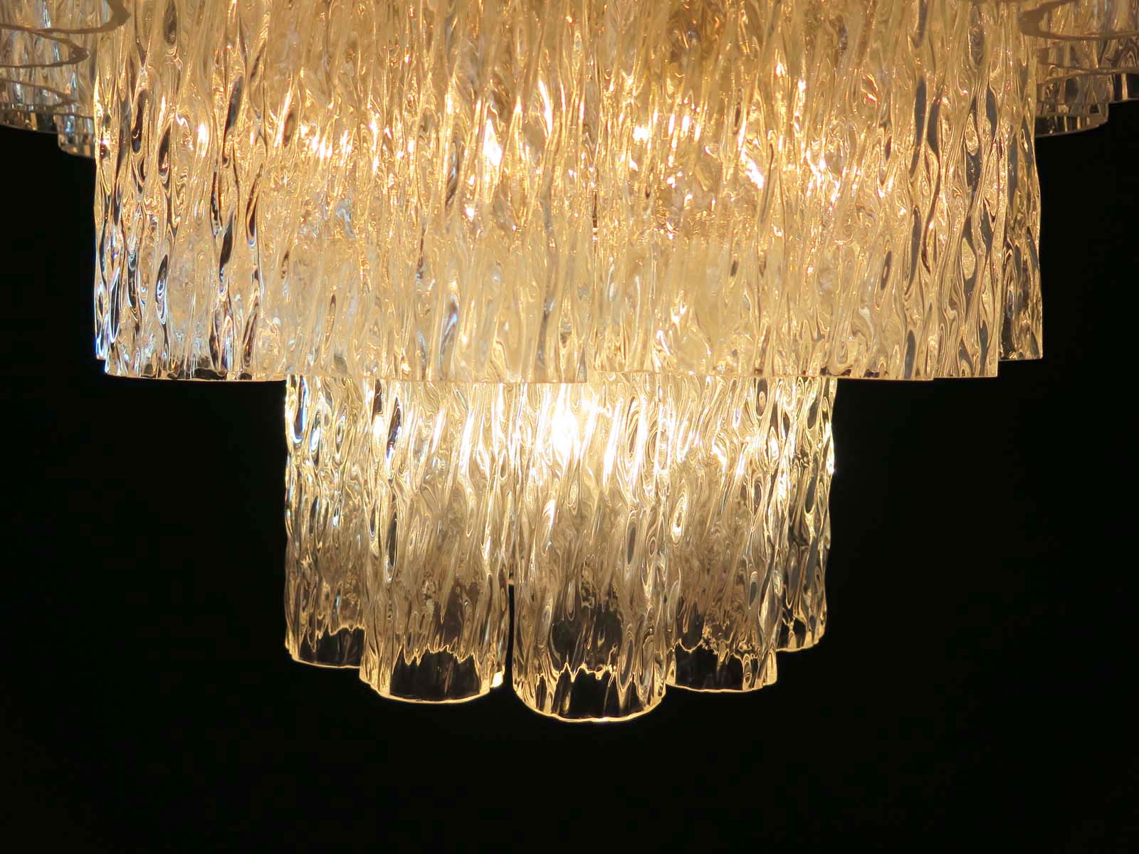 Murano Lysekrone – 52 Klare Glassrør – detalj 6 – Murano Classics