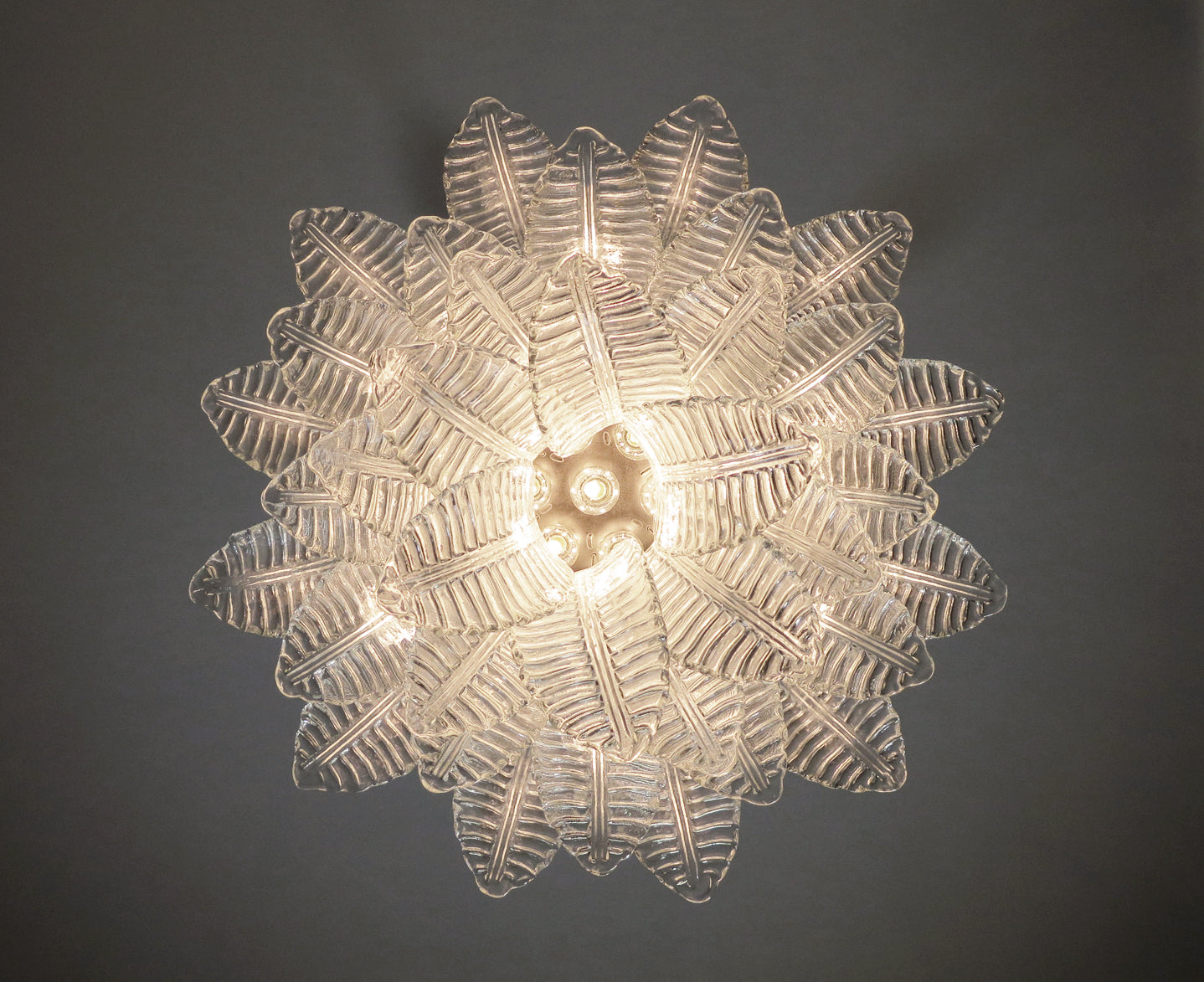 Murano Lysekrone – 36 Klare Felciglass – detalj 4 – Murano Classics