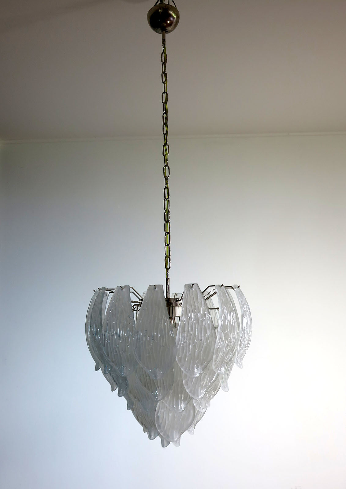 Murano Lysekrone – 41 Klare Konglebladglass – detalj 5 – Murano Classics