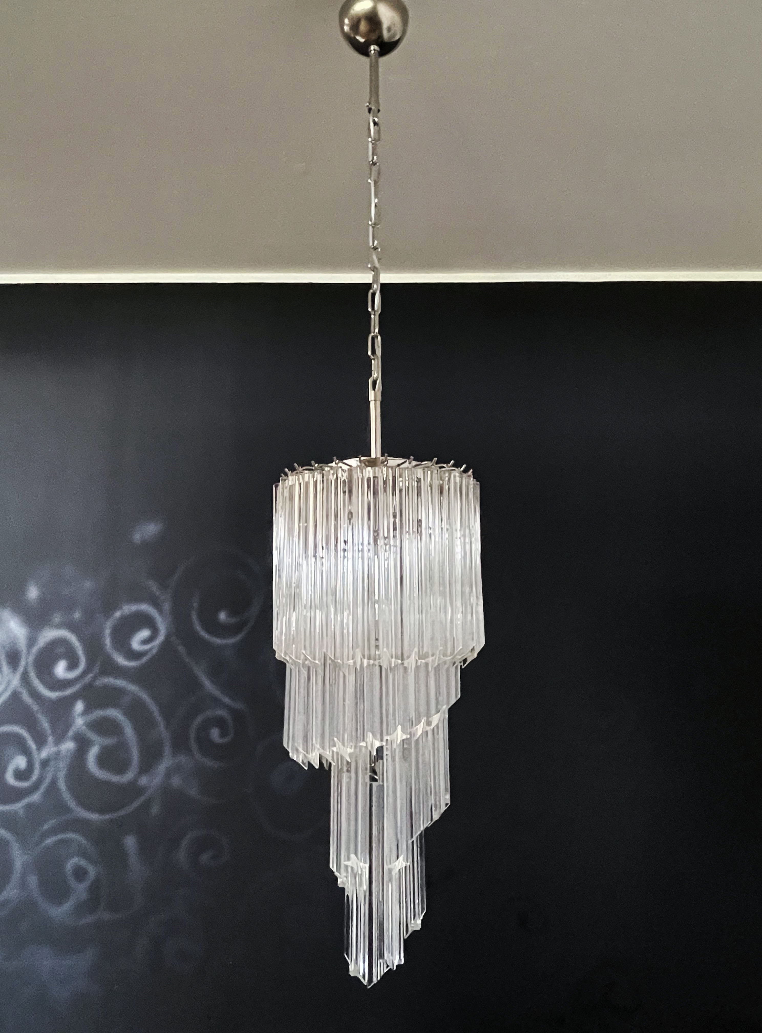 Murano Lysekrone – 54 Klare Prismeglass – Murano Classics