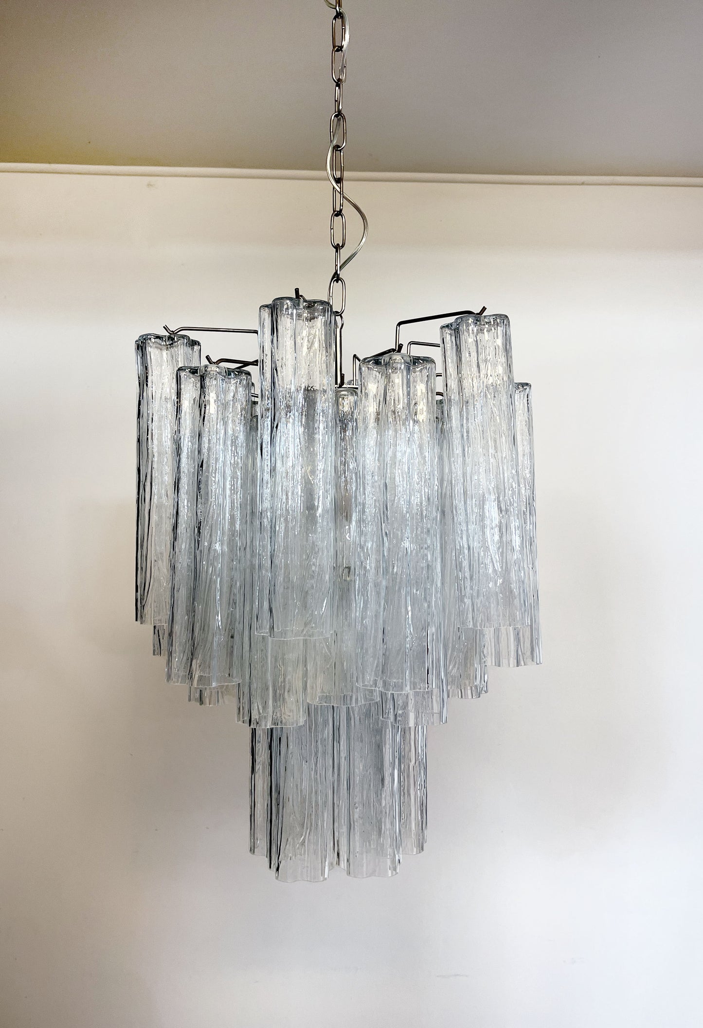 Murano Chandelier | 30 Clear Glass Tubes