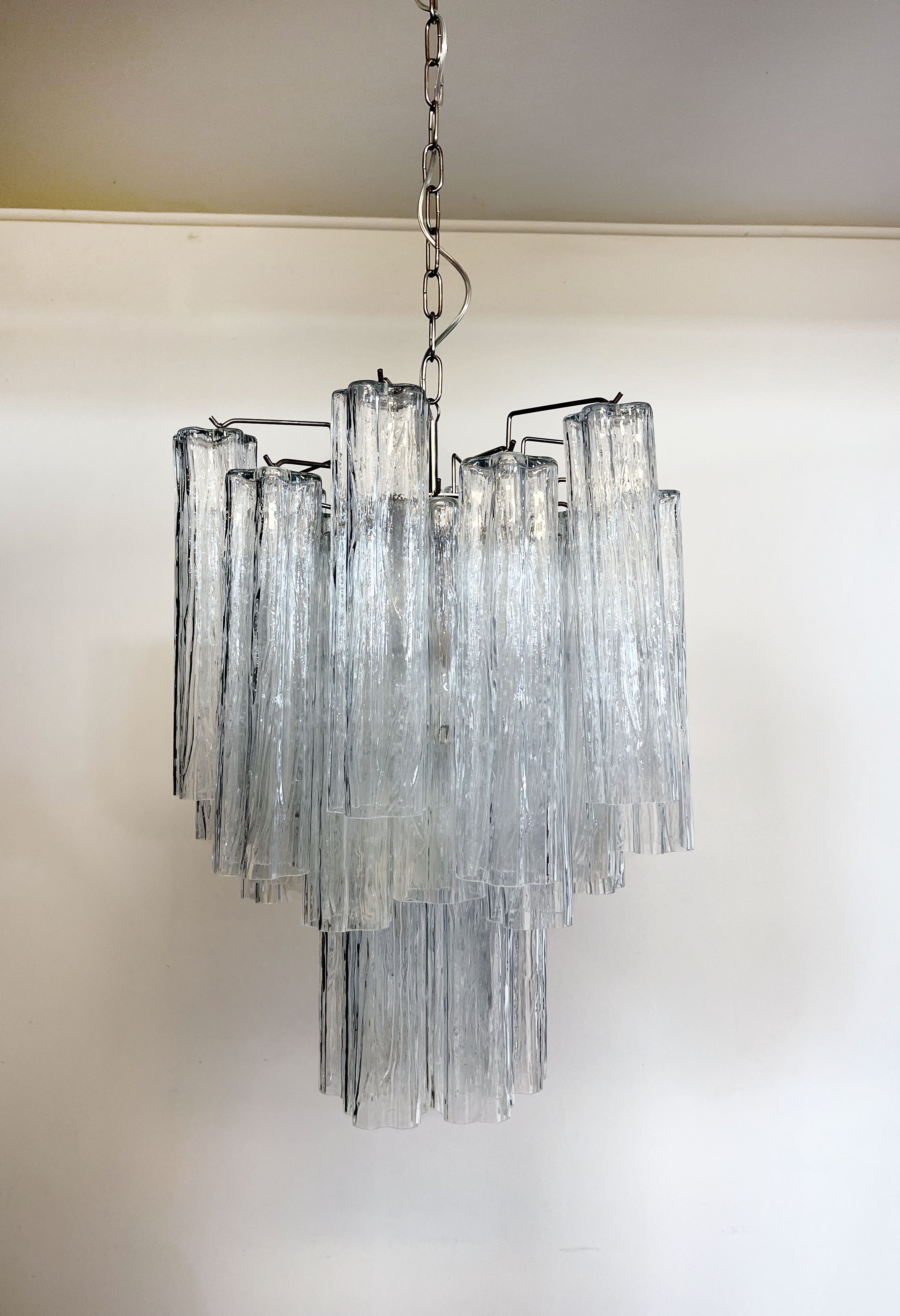 Murano Lysekrone – 30 Klare Glassrør – detalj 3 – Murano Classics