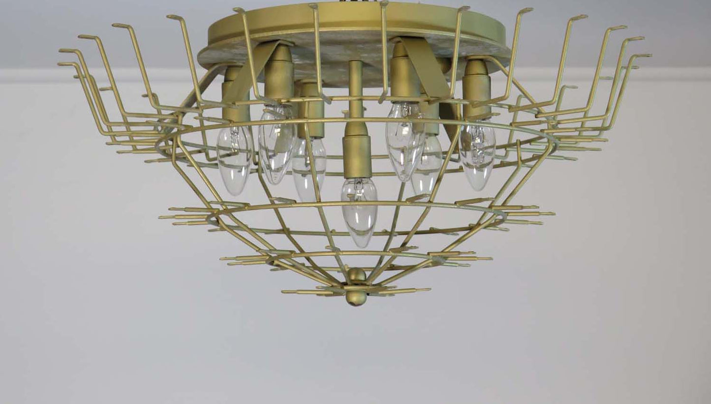 Murano Ceiling Lamp | 84 Clear Polyhedral glass