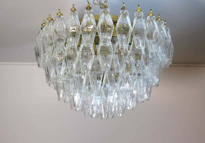 Murano Ceiling Lamp | 84 Clear Polyhedral glass